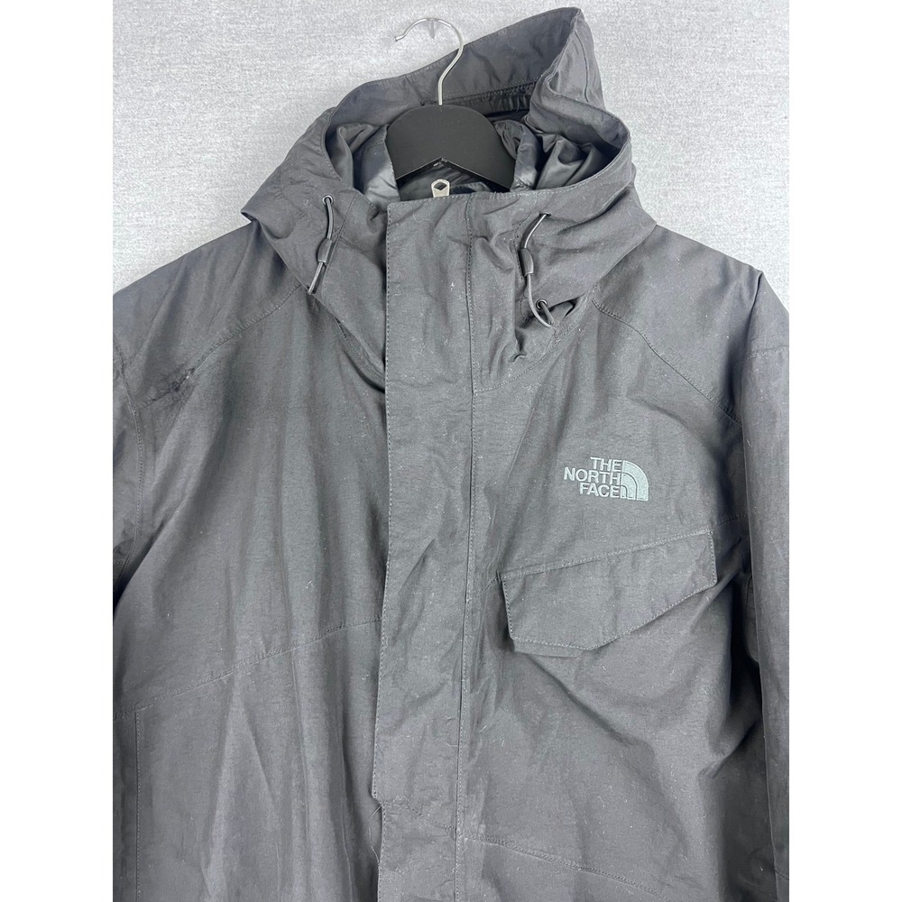 The North Face Mens HyVent Hooded Insulated Jacket Black‎ XL Parka Coat